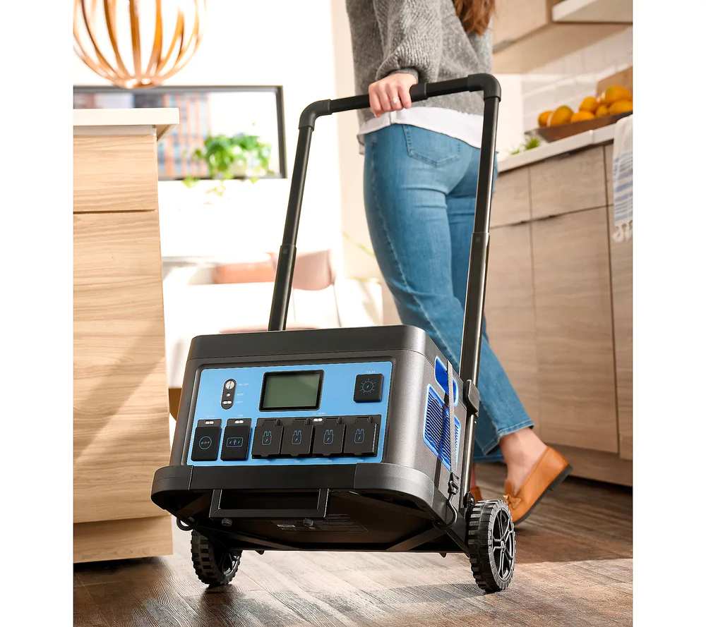 ⚡1600Wh Power Station with 11 Outlets & 100W Solar Panel & Trolley（Limit One per order）