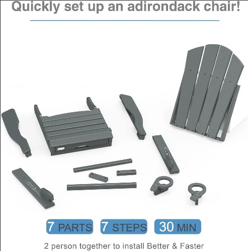 ⛱️Folding Outdoor Adirondack Chairs⏰Last Day Clearance Sale