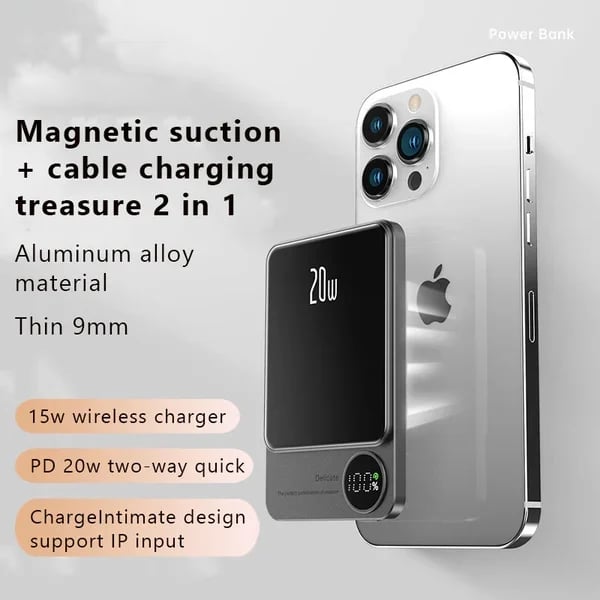 (🎉 BUY 2 GET 1 FREE)-Macsafe Powerbank Magnetic-(Buy 10000mAh save more)