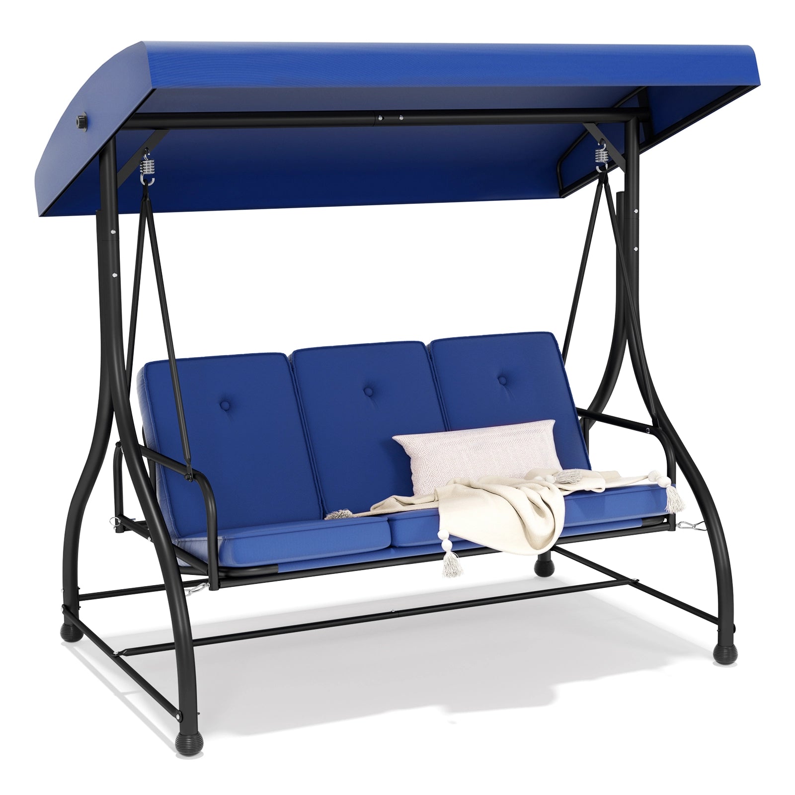 Outdoor Seating 3 Person Porch Swing Chair Gazebo