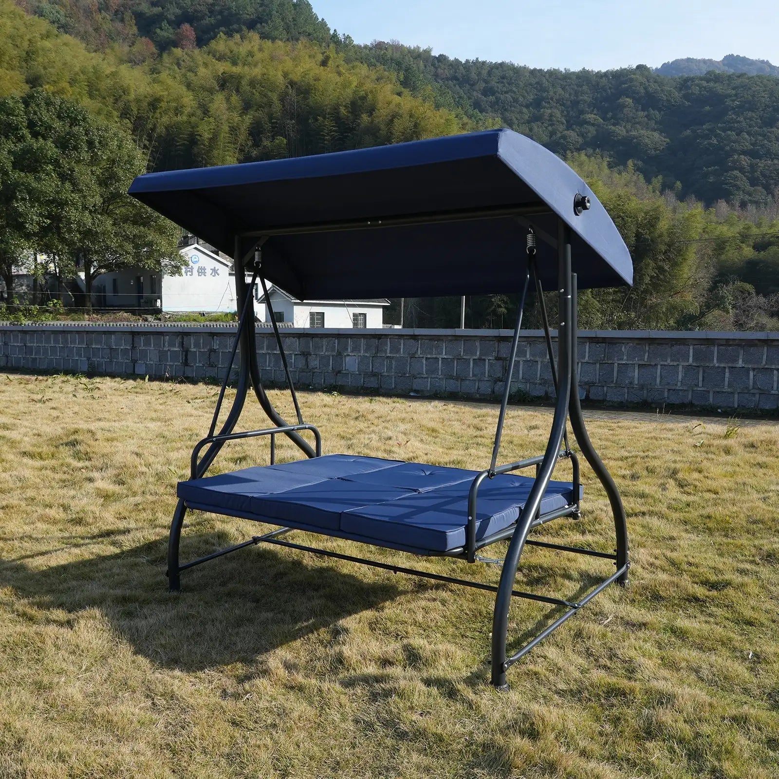Outdoor Seating 3 Person Porch Swing Chair Gazebo