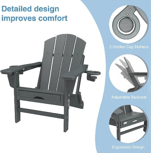 ⛱️Folding Outdoor Adirondack Chairs⏰Last Day Clearance Sale