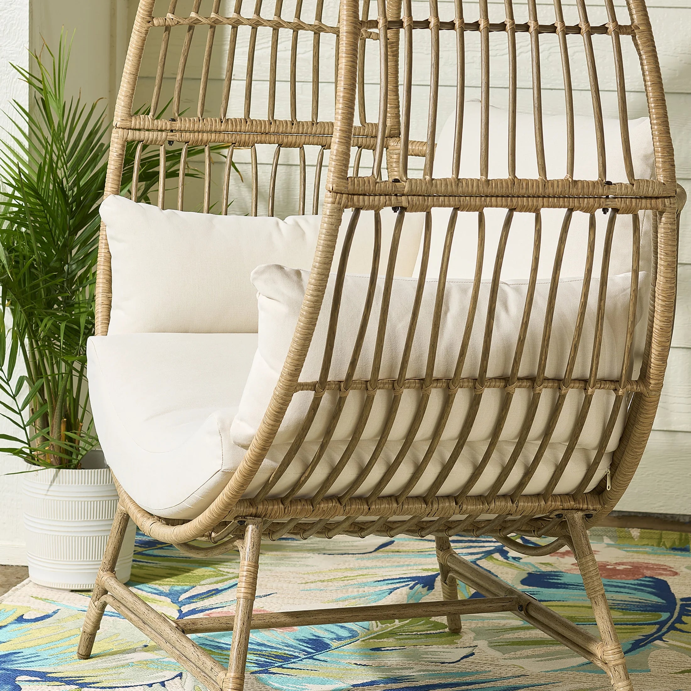 Better Homes & Gardens Bellamy Round Wicker Outdoor Egg Chair