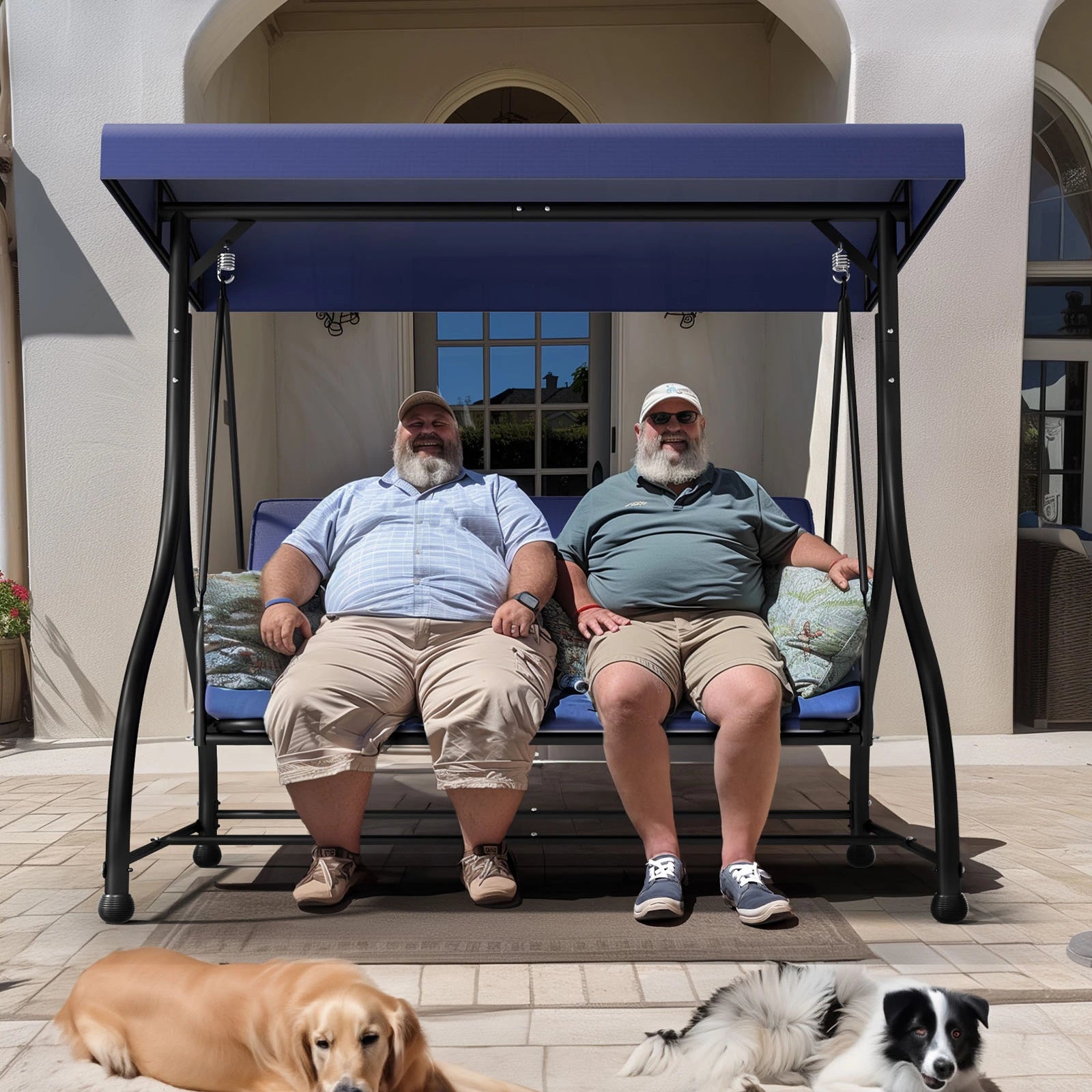 Outdoor Seating 3 Person Porch Swing Chair Gazebo